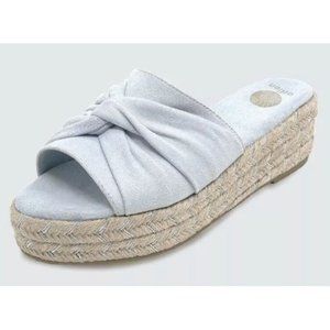 Nalho Sai Yoga Mat Platform Espadrilles Light Baby Blue Twist Comfort Sandals 6